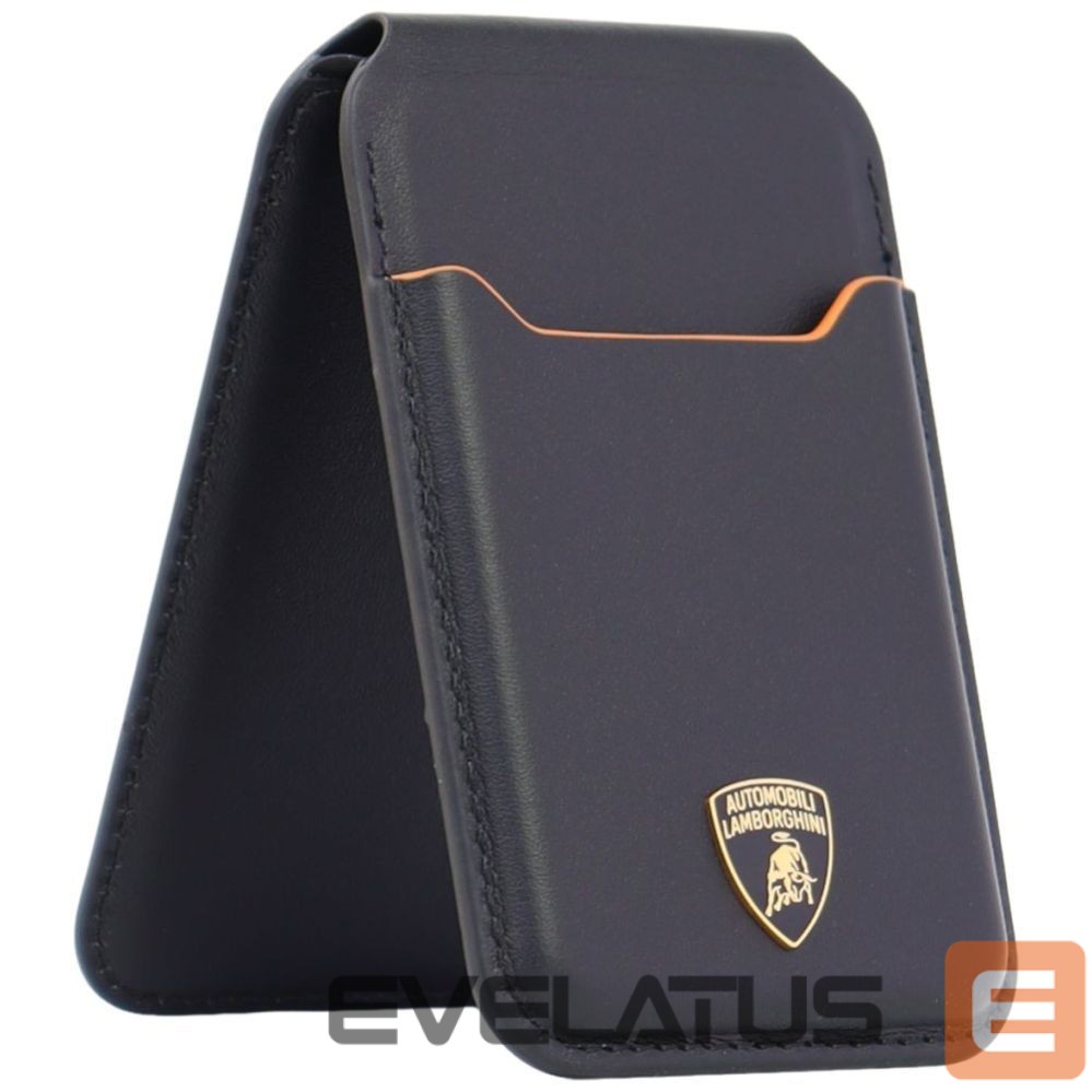 Other goods Audi Lamborghini D1 Genuine Leather MagSafe mobile phone wallet - black and orange