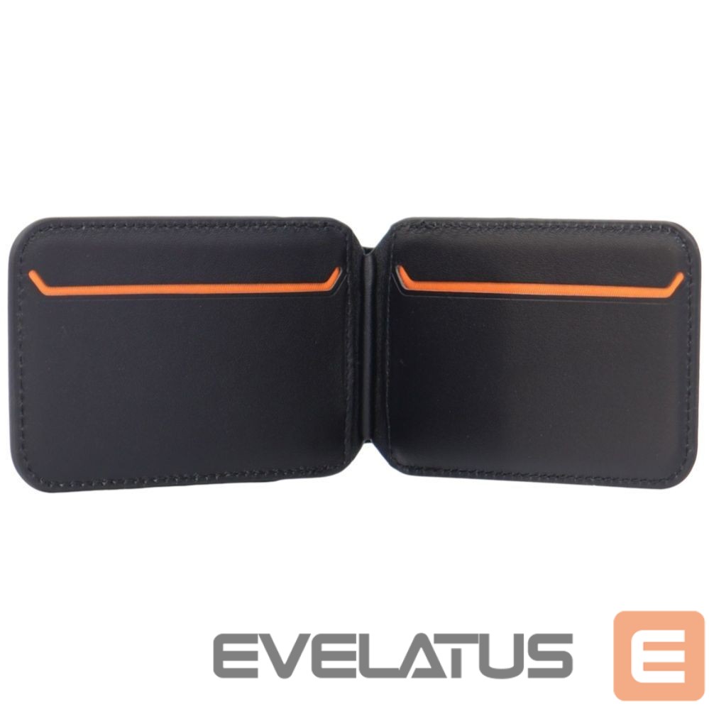 Other goods Audi Lamborghini D1 Genuine Leather MagSafe mobile phone wallet - black and orange
