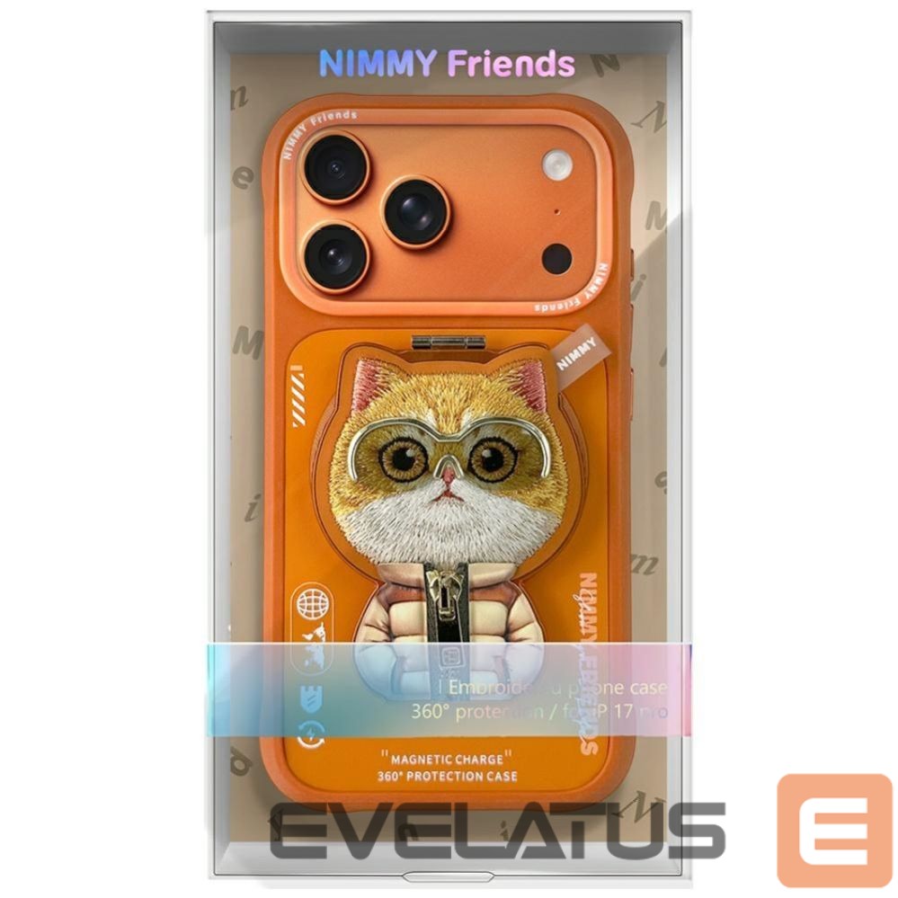 Other goods Nimmy Nimmy Cool&Cute 2.0 Cat Case for iPhone 17 Pro with Magnetic Hanger - Orange