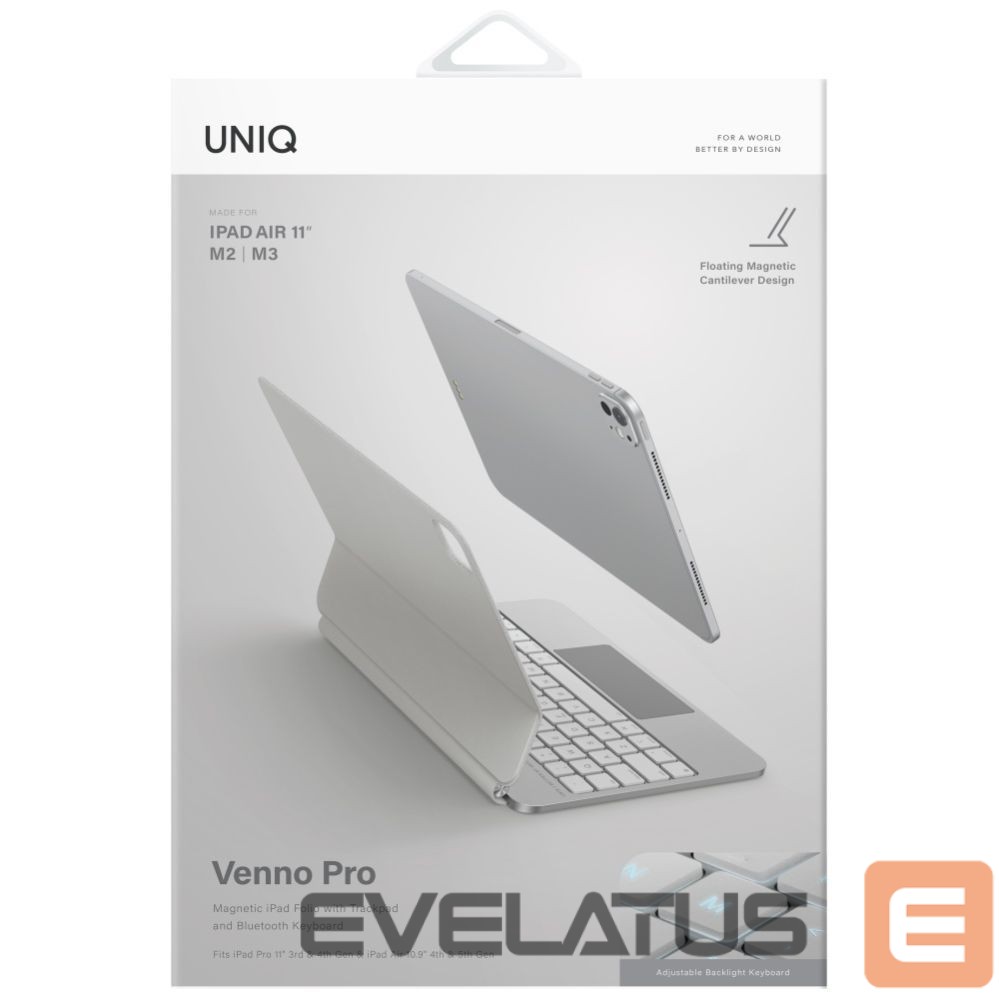 Other goods UNIQ Uniq Venno Pro Magnetic Smart Case with Keyboard for iPad Air 10.9" (2020/2022) / Pro 11" (2021/2022) / Air 11" (2024/2025/2026) - White