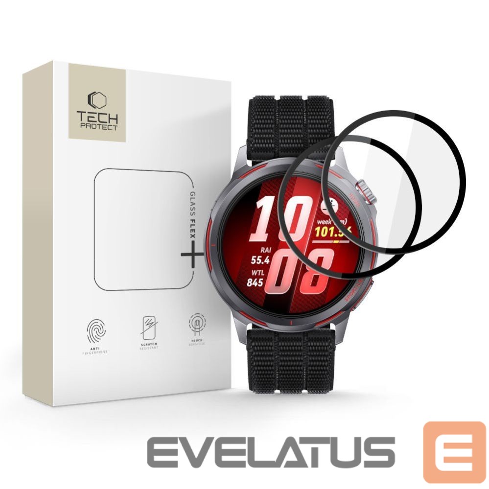 Other goods Tech-Protect Tech-Protect Glass Flex+ 2-Pack Hybrid Glass for Huawei Watch GT Runner 2 - Black