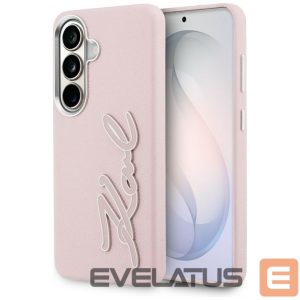 Other goods Karl Lagerfeld  Karl Lagerfeld Grained Signature Metal Resin Logo Case for Samsung Galaxy S26 - Pink 