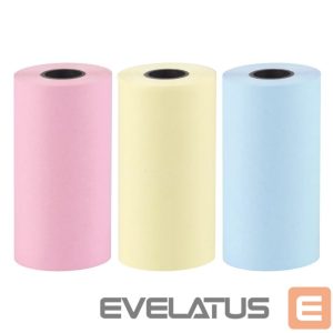 Printer accessories Hurtel  Set of colorful paper rolls for the HURC9 cat mini thermal printer - 3 pcs. 