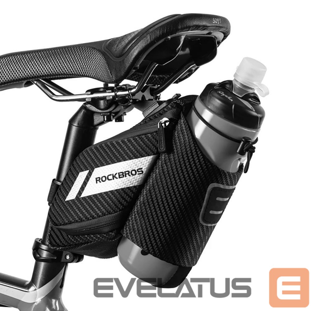 Bicycle accessory Rockbros Rockbros C32BK saddle bag 1.5 l with water bottle pocket - black