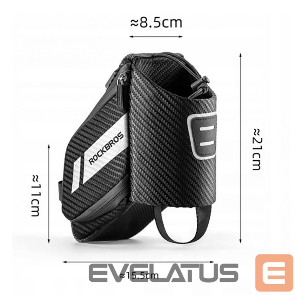 Bicycle accessory Rockbros Rockbros C32BK saddle bag 1.5 l with water bottle pocket - black