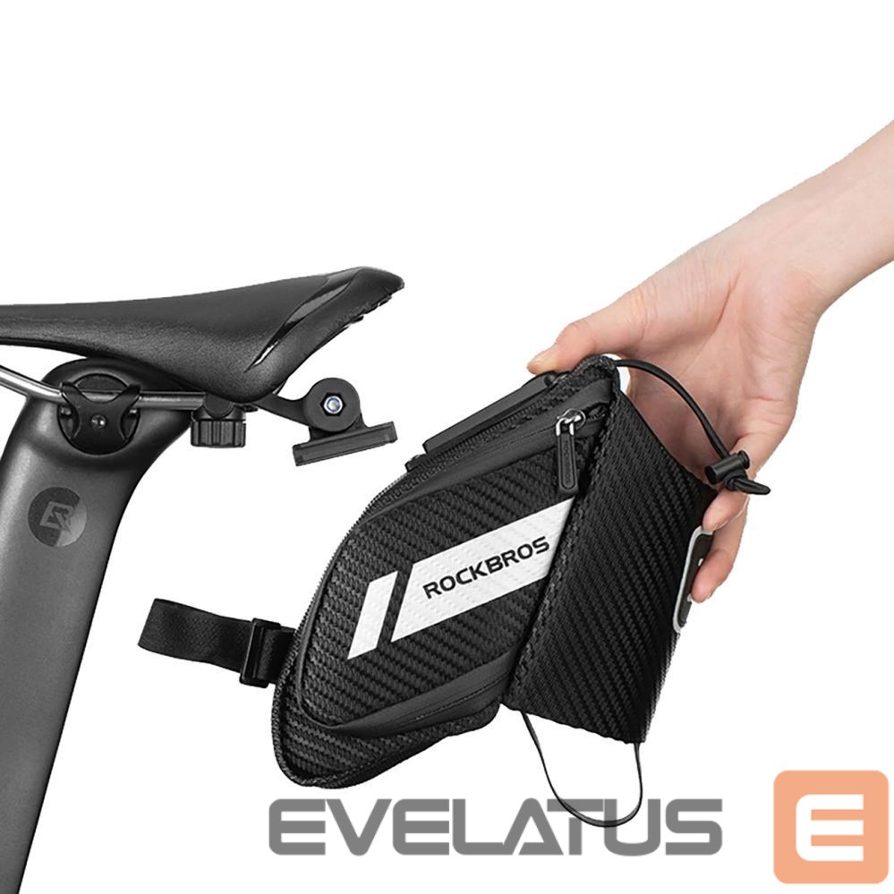 Bicycle accessory Rockbros Rockbros C32BK saddle bag 1.5 l with water bottle pocket - black