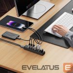 Converter Orico  Orico PW7U-U3 hub 7x USB-A 3.0 + USB-C 5V/3A 1m - black 