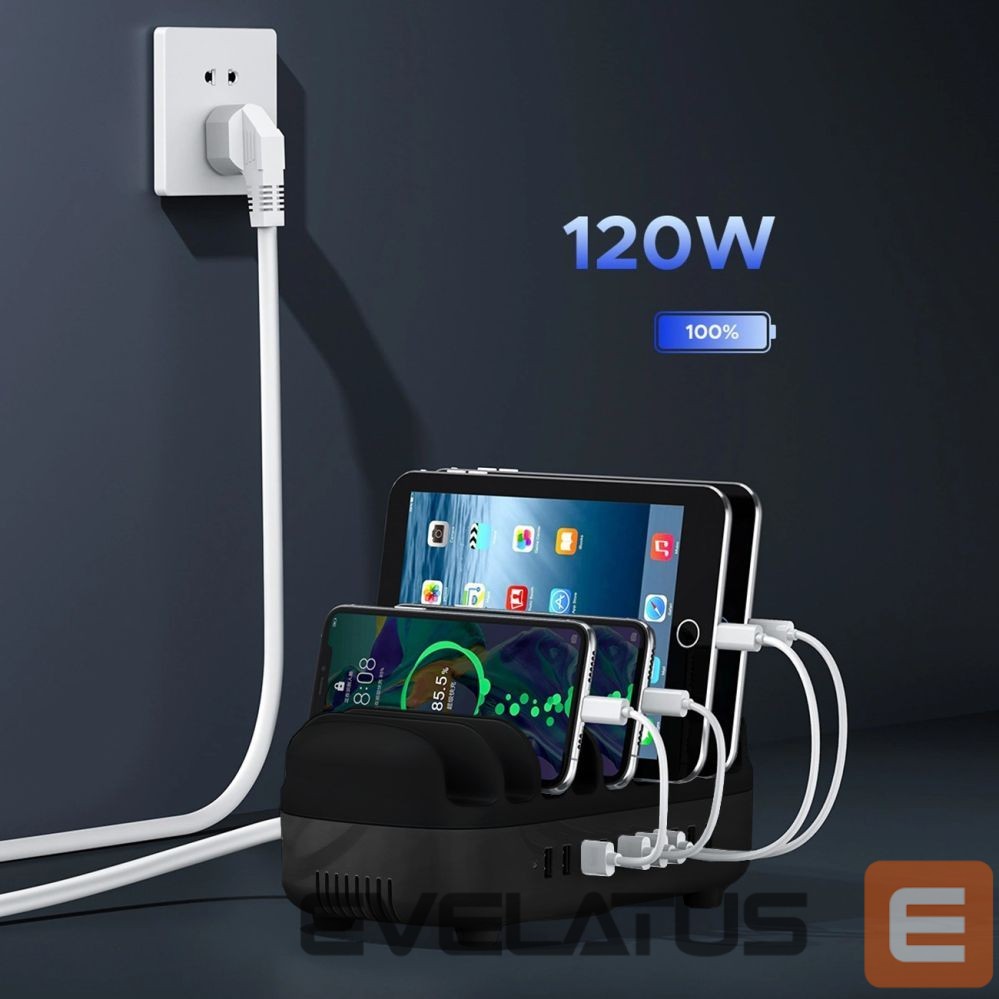 Adapter Orico Orico DUK-10P-V1 Smart Charging Station 10 x USB-A - Black