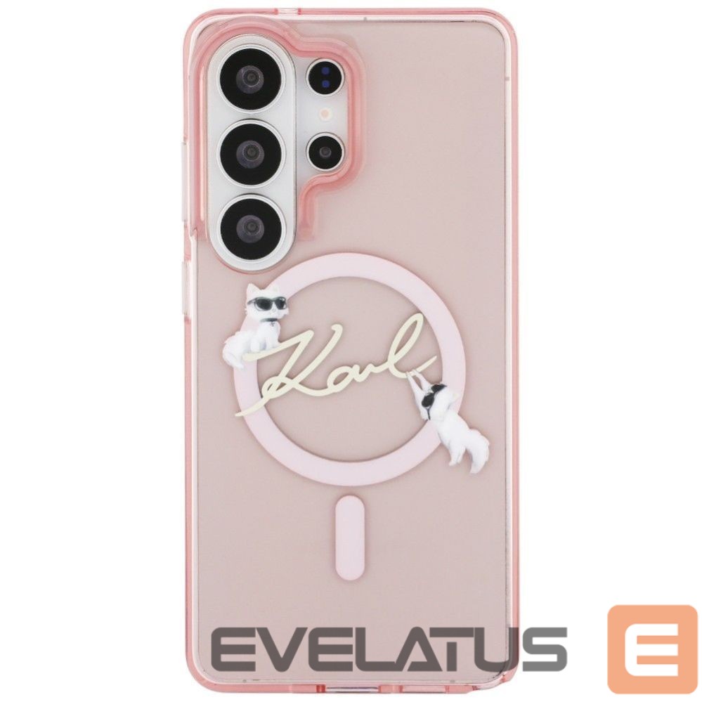 Back panel cover Karl Lagerfeld KARL LAGERFELD case for SAMSUNG S26 Ultra KLHMS26L5HKSCAP (Magnetic IML KC Script) pink
