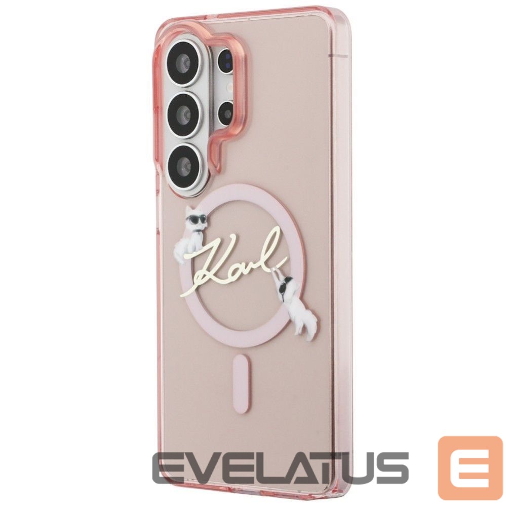 Back panel cover Karl Lagerfeld KARL LAGERFELD case for SAMSUNG S26 Ultra KLHMS26L5HKSCAP (Magnetic IML KC Script) pink