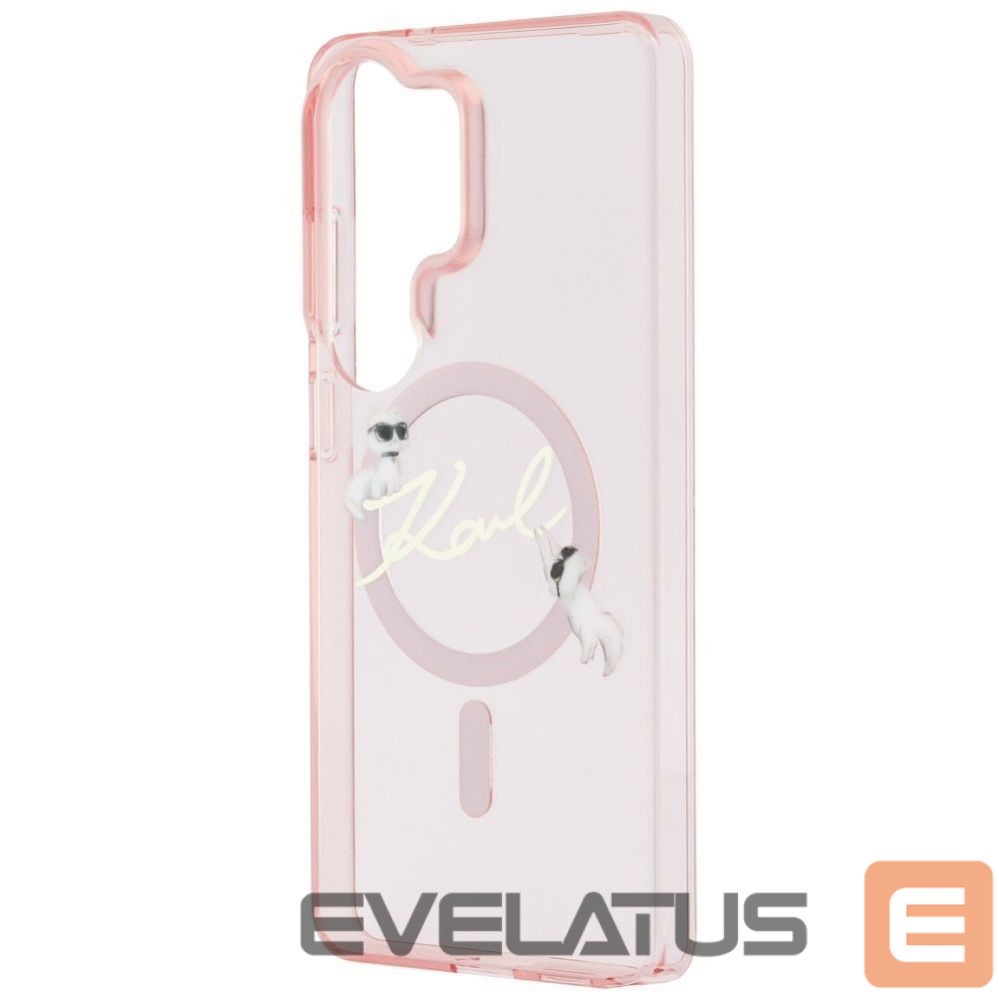 Back panel cover Karl Lagerfeld KARL LAGERFELD case for SAMSUNG S26 Ultra KLHMS26L5HKSCAP (Magnetic IML KC Script) pink