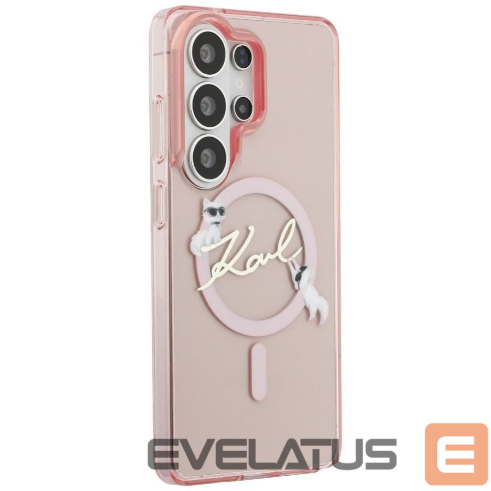 Back panel cover Karl Lagerfeld KARL LAGERFELD case for SAMSUNG S26 Ultra KLHMS26L5HKSCAP (Magnetic IML KC Script) pink
