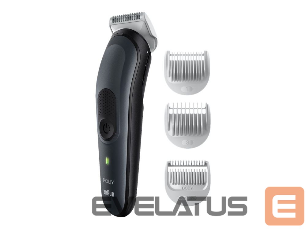 Plaukų kirpimo mašinėlė Braun Body Groomer | BG3340 | Cordless | Black/Grey