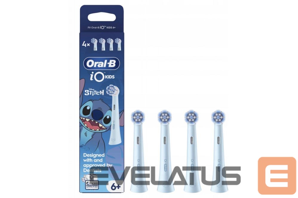 Toothbrush Oral-B Replacement brush heads | iO kids Refills Stitch | Heads | For kids | Number of brush heads included 4