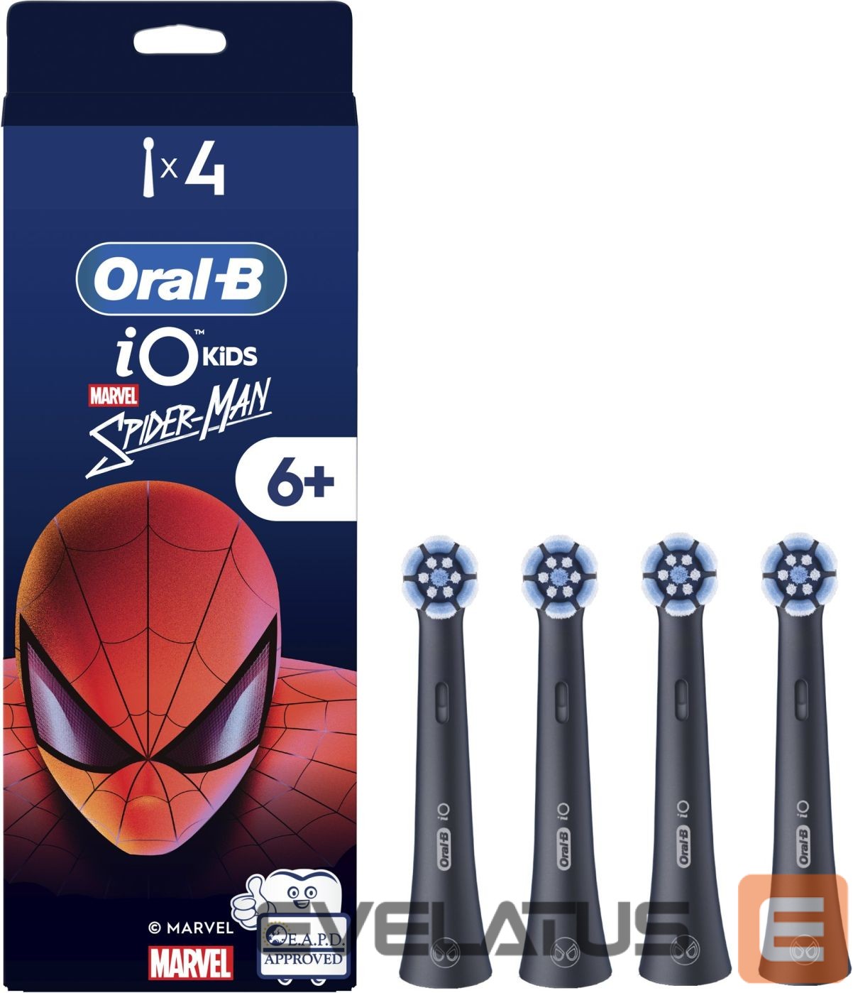 Toothbrush Oral-B Replacement brush heads | iO kids Refills Spiderman | Heads | For kids | Number of brush heads included 4