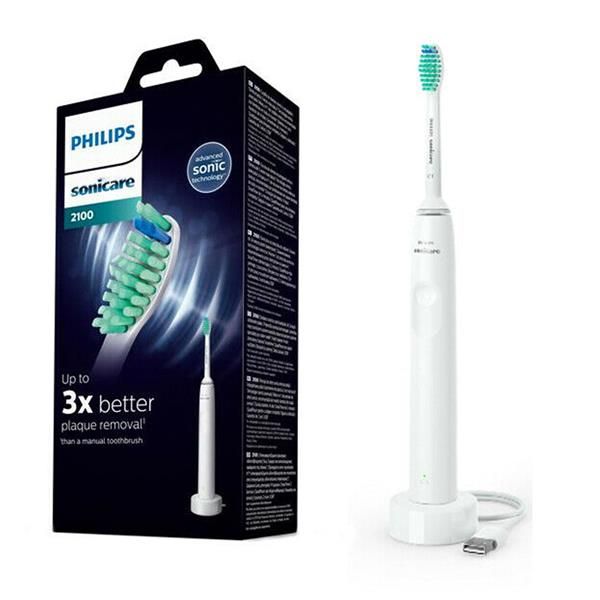 Toothbrush Philips Electric toothbrush HX3651/13 Sonicare Series 2100 Rechargeable, For adults, Number of brush heads included 1, Number of teeth brushing modes 1, White