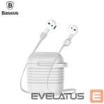 Back panel cover Baseus Apple Silicone Protective case with Magnetic Strap for AirPods headphones Grey