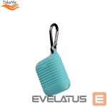 Back panel cover TakeMe Apple Ultra-thin Lined Soft Silicone protective case for AirPods Mint