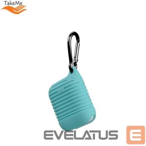 Back panel cover TakeMe Apple Ultra-thin Lined Soft Silicone protective case for AirPods Mint
