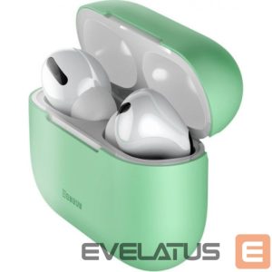 Back panel cover Baseus Apple Silica Silicone-Gel Protective case for Apple Airpods Pro Green
