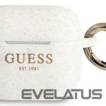 Headphone case Guess Apple AirPods 3 cover Silicone Glitter White