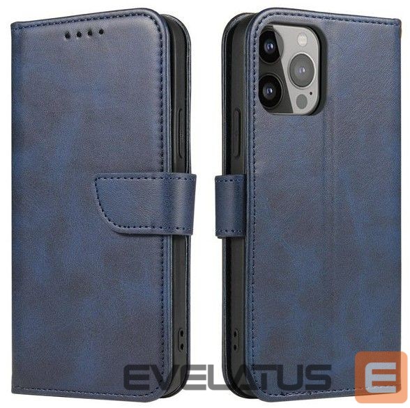 Book case iLike Samsung Galaxy A34 5G cover with flip wallet stand Blue