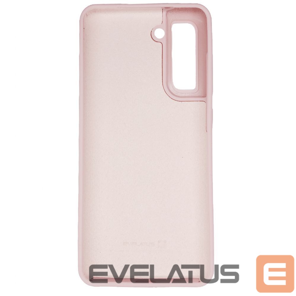 Back panel cover Evelatus Samsung Galaxy S22 Premium Silicone Soft Touch Case Pink Sand