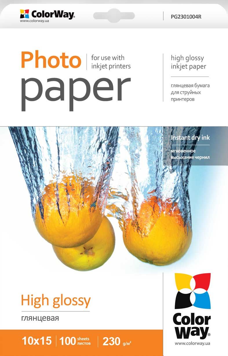 Office supplies ColorWay High Glossy Photo Paper, 100 sheets, A4, 230 g/m²