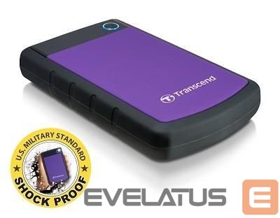 Hard drive HDD Transcend External HDD||StoreJet|1TB|USB 3.0|Colour Purple|TS1TSJ25H3P
