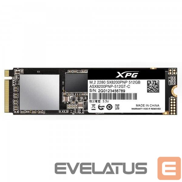 Hard drive SSD ADATA SSD||XPG SX8200 Pro|512GB|M.2|PCIE|NVMe|TLC|Write speed 2300 MBytes/sec|Read speed 3500 MBytes/sec|3.5mm|TBW 320 TB|MTBF 2000000 hours|ASX8200PNP-512GT-C