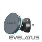 Auto holder Evelatus  MagSafe Qi wireless charging magnet air vent mount (for Car air vent) Black