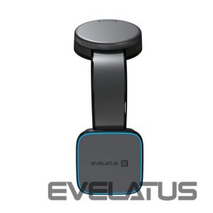 Auto charger Evelatus  MagSafe Qi wireless charging magnetic bendable 360 Swivel suction cup mount (for Car dashboard/Car windscreen) Black