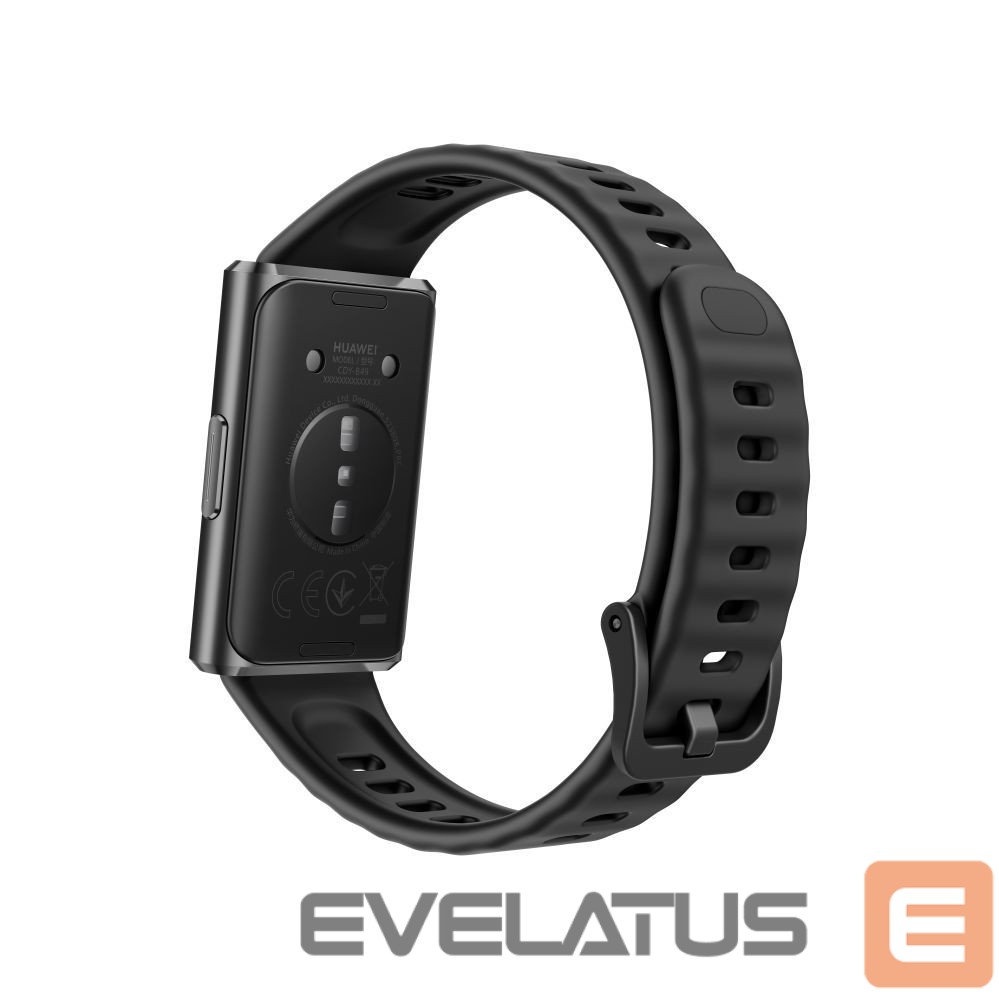 Fitness bracelet Huawei Band 11 Pro Matte Black Aluminum Alloy Case with Black Fluoroelastomer Strap (Candy-B49F)