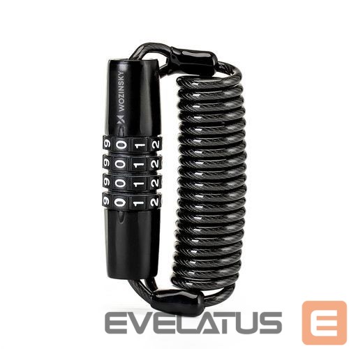 Bicycle accessory Wozinsky WBN-01R bicycle lock for a bicycle helmet, waterproof, 4-digit combination Black
