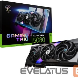 Graphic card / Video cards MSI  Graphics Card||NVIDIA GeForce RTX 5080|16 GB|GDDR7|256 bit|PCIE 5.0 16x|Dual Slot Fansink|1xHDMI|3xDisplayPort|RTX508016GGAMTRIOOC 