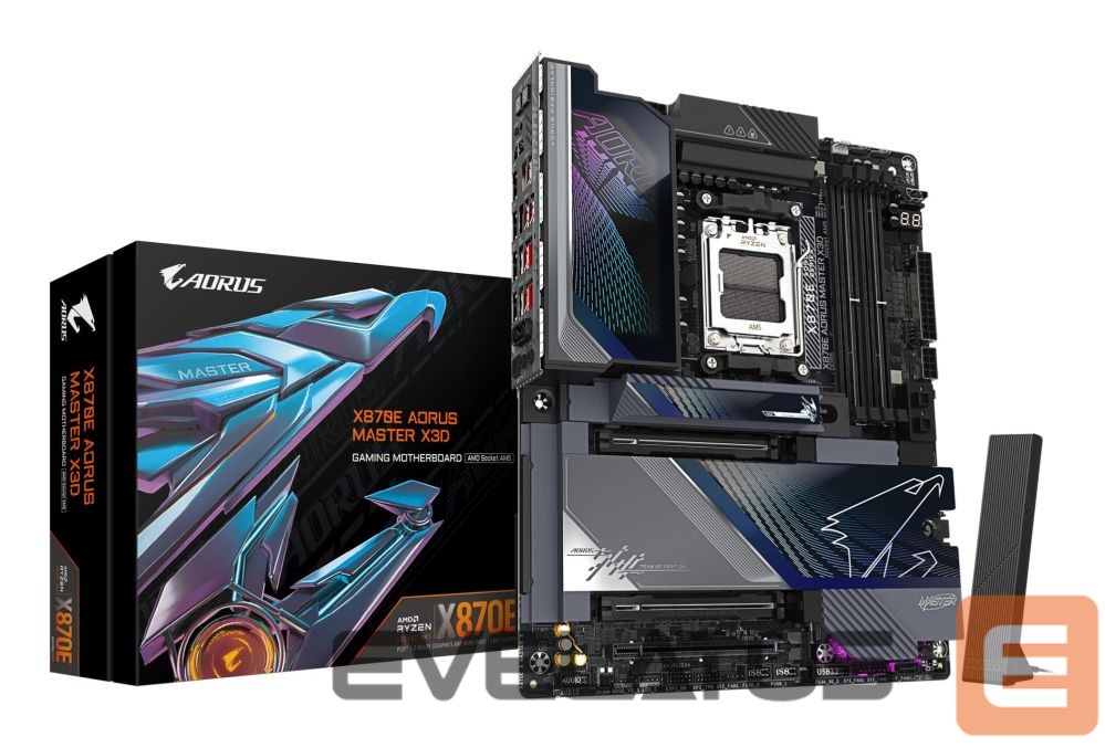 Motherboard for AMD processors Gigabyte Mainboard||AMD X870E|Socket AM5|ATX|RAM DDR5-SDRAM|4xSlots|Wi-Fi Yes|Bluetooth Yes|5xNumber of M.2 (M) slots| X870E AORUS MASTER X3D|X870EAMASTERX
