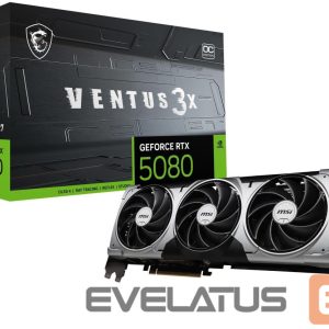 Graphic card / Video cards MSI  Graphics Card||NVIDIA GeForce RTX 5080|16 GB|GDDR7|256 bit|PCIE 5.0 16x|Dual Slot Fansink|1xHDMI|3xDisplayPort|RTX508016GVENTUS3XOC 