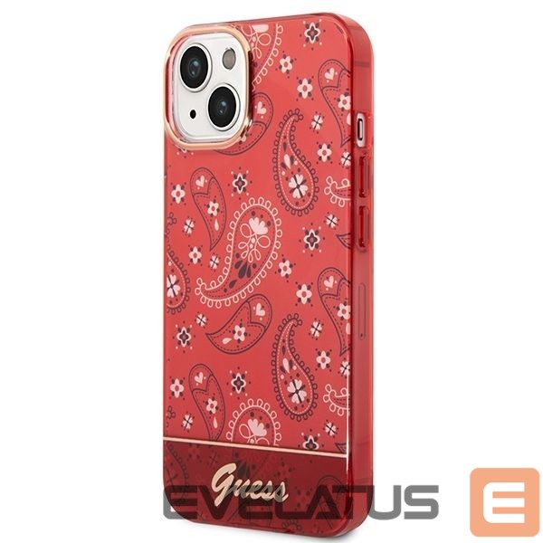 Back panel cover Guess Guess GUHCP14SHGBNHR iPhone 14 6.1" red/red hardcase Bandana Paisley