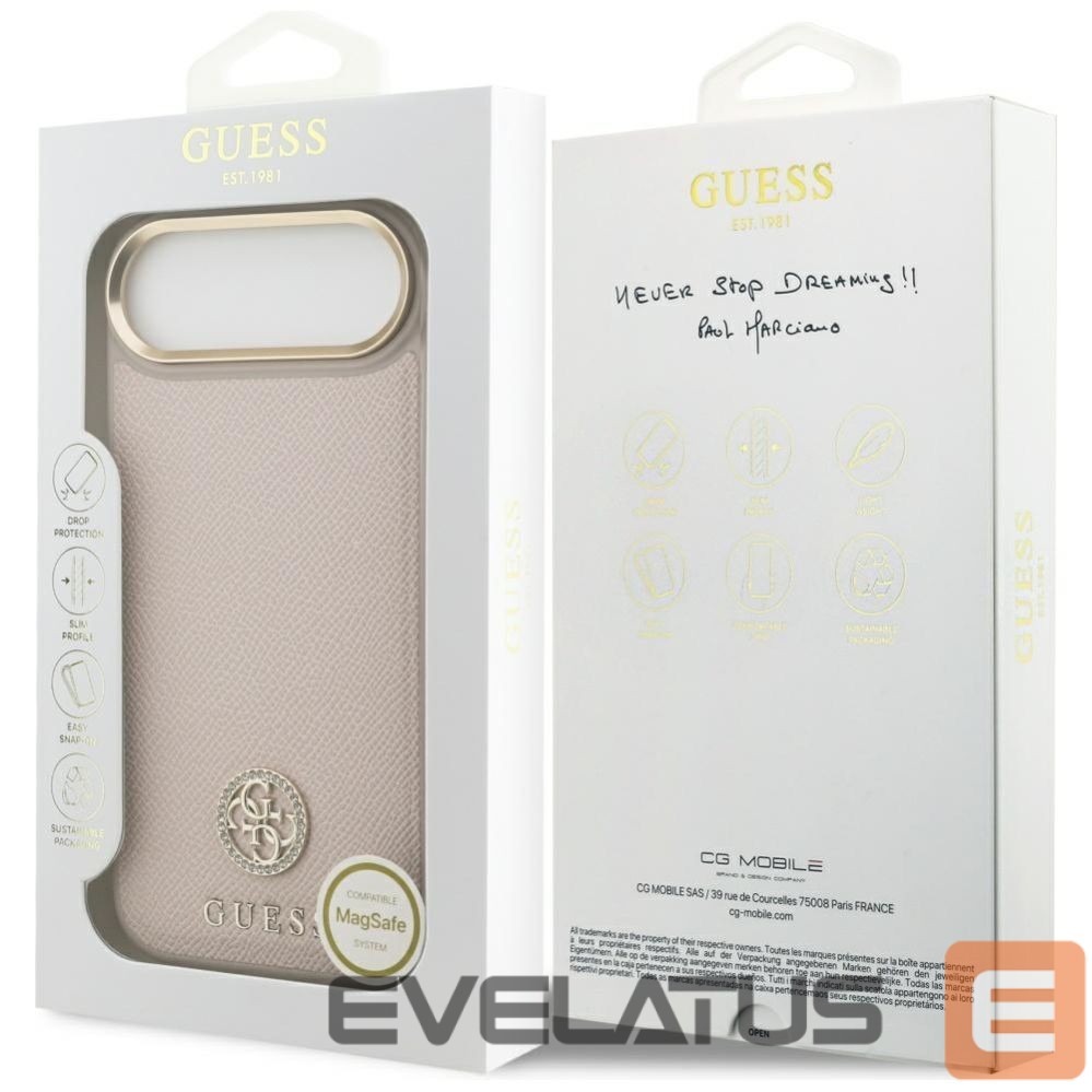 Other goods Guess Guess Grained Strass Logo MagSafe iPhone Air Case - Pink
