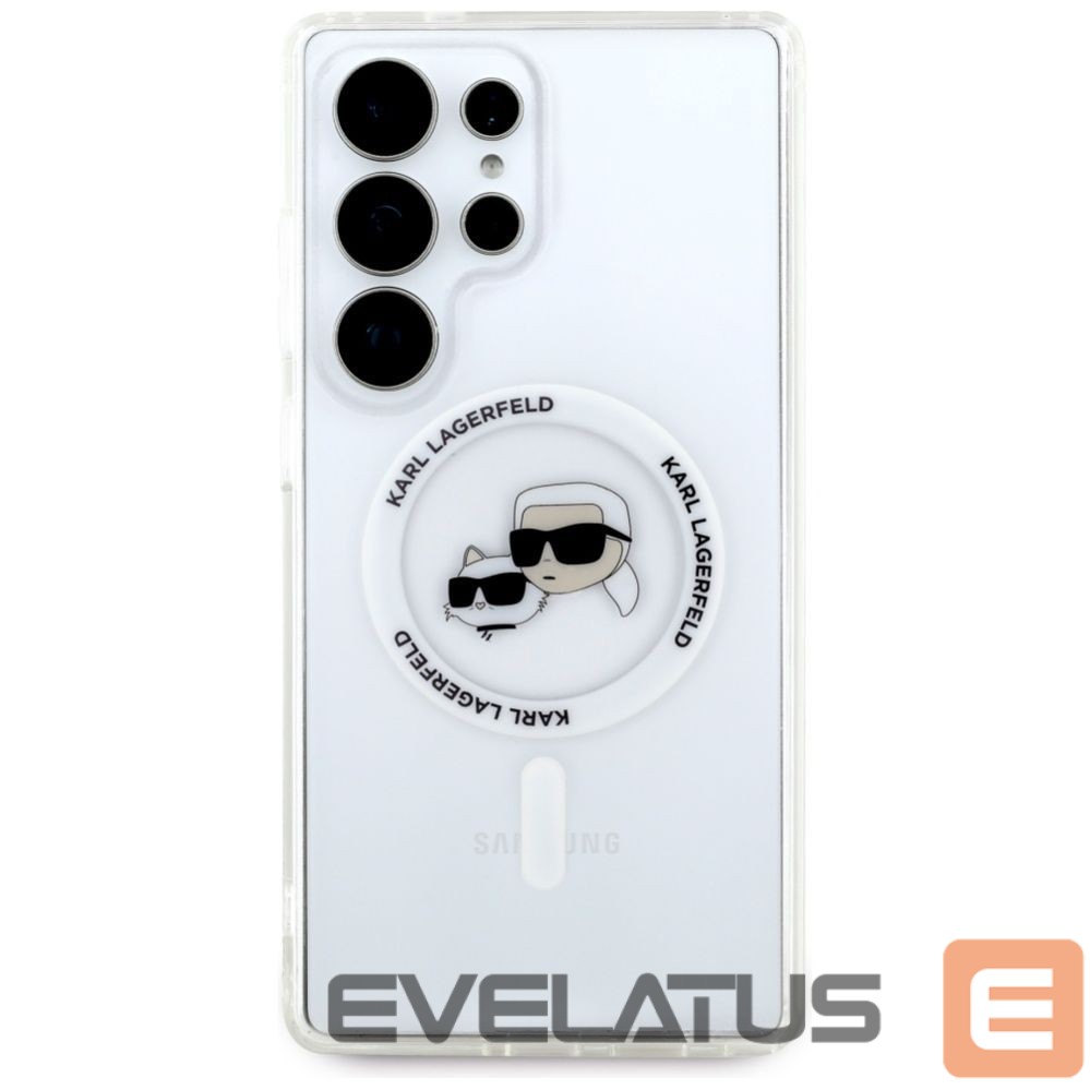Other goods Karl Lagerfeld Case Karl Lagerfeld Button Karl & Choupette Heads Printed Logo MagSafe Samsung Galaxy S25 Ultra white