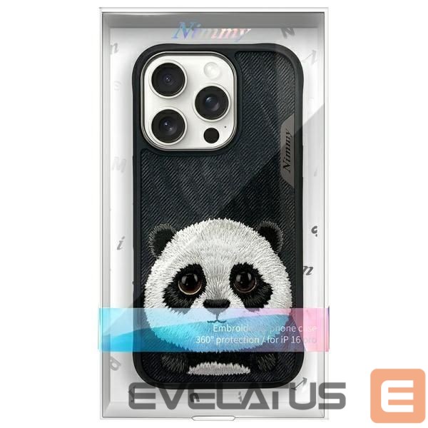 Other goods Nimmy Nimmy Big Eyed Pet 2.0 Panda case for iPhone 16 Pro - black