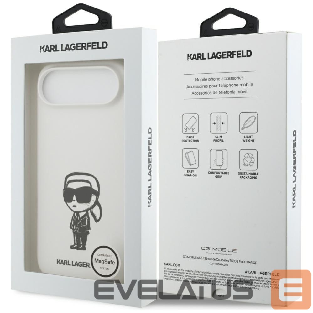 Other goods Karl Lagerfeld Karl Lagerfeld Silicone Karl Sketch & Logo MagSafe Case for iPhone 17 Air - White