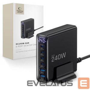 Other goods Tech-Protect  Tech-Protect DC240W-GaN Charging Station 6 Ports 4 x USB-C 2 x USB-A 240W QC3.0 - Black 