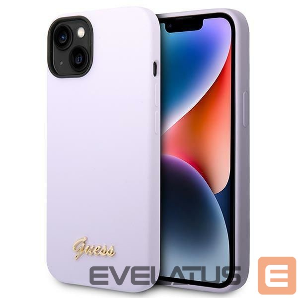 Other goods Guess Guess Silicone Vintage Gold Logo Case for iPhone 14 / 15 Plus - Purple