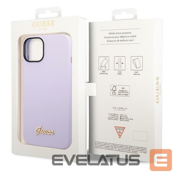 Other goods Guess Guess Silicone Vintage Gold Logo Case for iPhone 14 / 15 Plus - Purple
