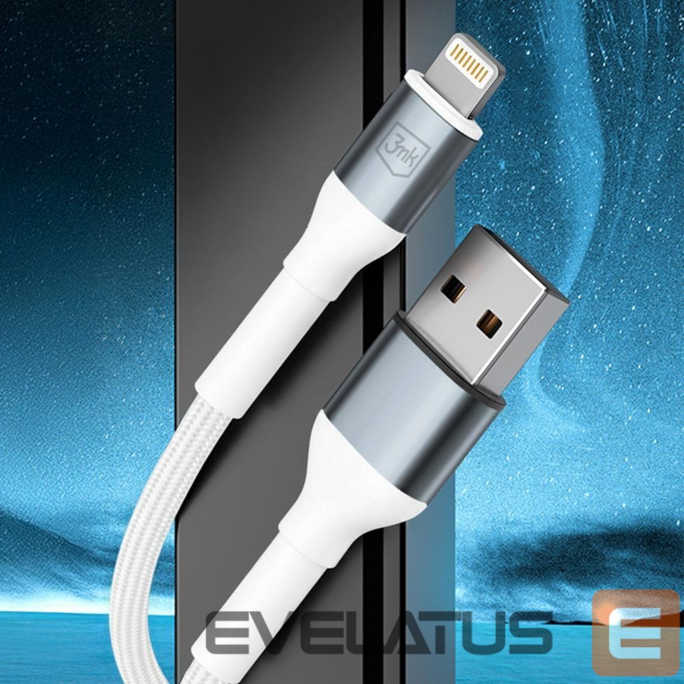 Other goods 3MK 3mk Hyper Cable N-SERIES USB-A / Lightning 1m QC 3.0 5V/2.4A 12W - white