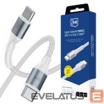 Cable 3MK  3mk Hyper Cable N-SERIES USB-C / USB-C 2m PD 3.0 QC 3.0 20V/5A 100W - white 