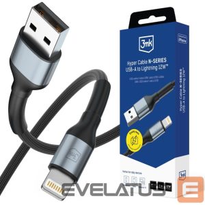 Other goods 3MK  3mk Hyper Cable N-SERIES USB-A / Lightning 2m QC 3.0 5V/2.4A 12W - black 