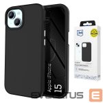 Back panel cover 3MK  3mk Fortis MagCase for iPhone 15 - black 