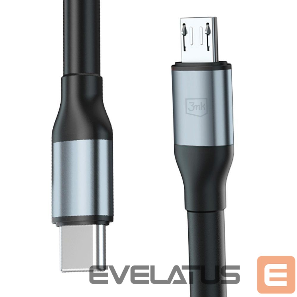 Other goods 3MK 3mk Hyper Cable N-SERIES USB-C / MicroUSB 1m QC 3.0 5V/2A 10W - black